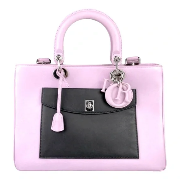 Christian Dior Purple Leather Diorissimo Pocket Tote Bag - Picture 3 of 11